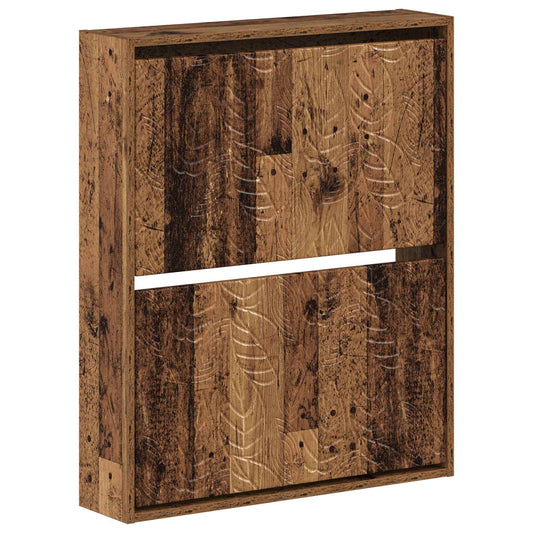 vidaXL Wall-Mounted Shoe Cabinet DELFT 71 x 17 x 86 cm Engineered Wood