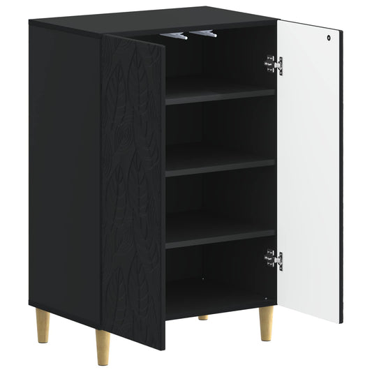 vidaXL Shoe Cabinet DELFT 59.5 x 39.5 x 90 cm Engineered Wood Black