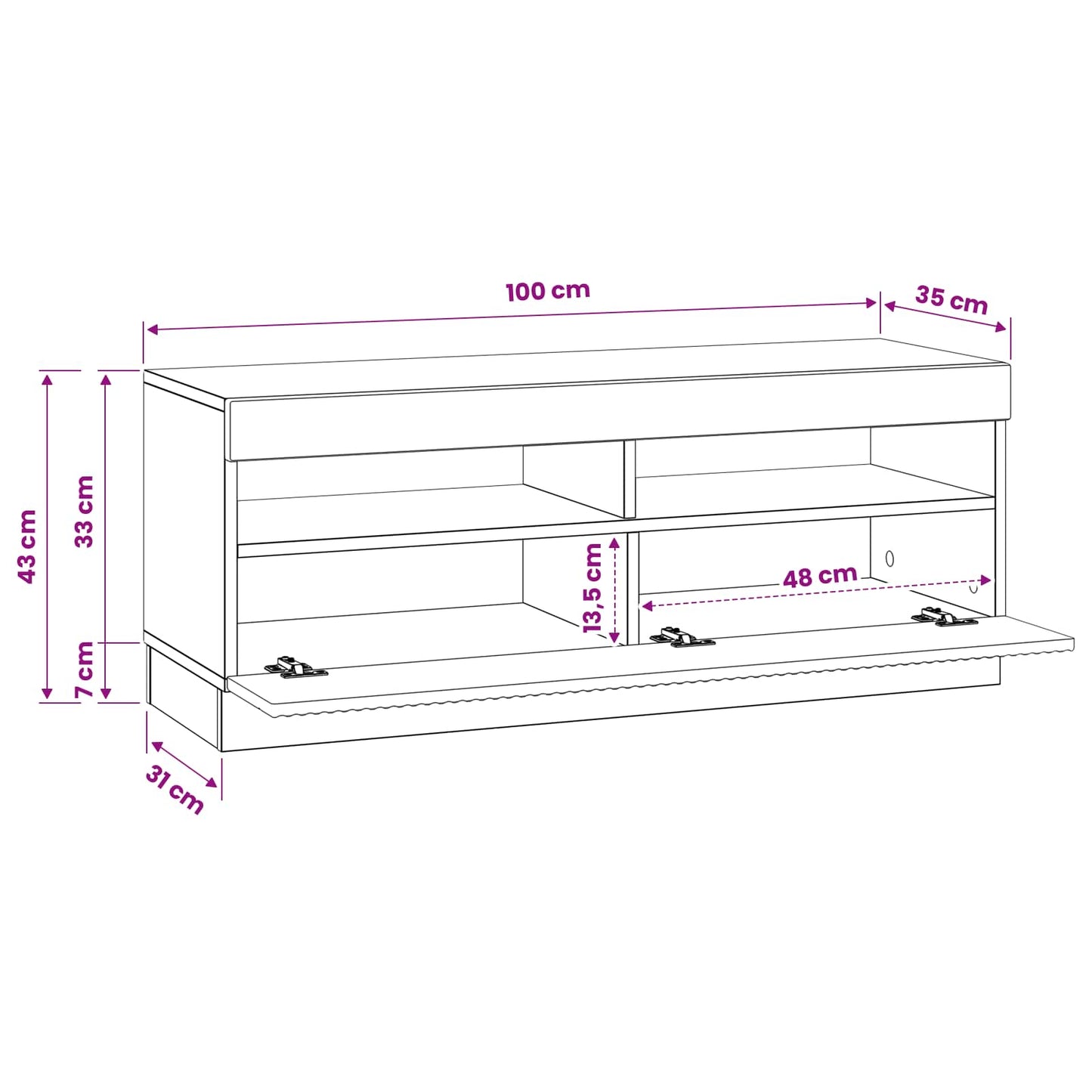 vidaXL LED TV Cabinet Old Wood Engineered Wood