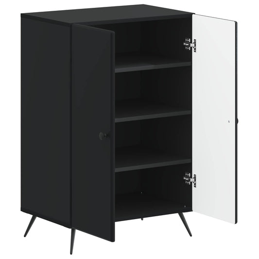 vidaXL Shoe Cabinet BREDA 59.5 x 39.5 x 90 cm Engineered Wood Black