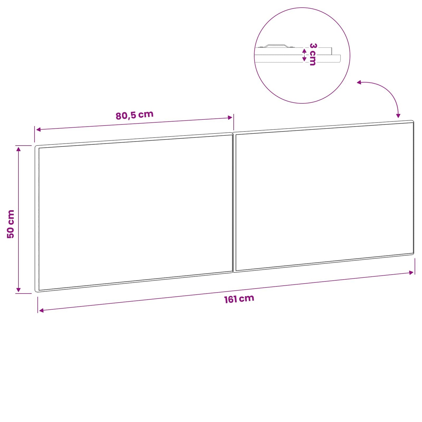 vidaXL Wall-Mounted Headboard BREDA Old Wood Engineered Wood