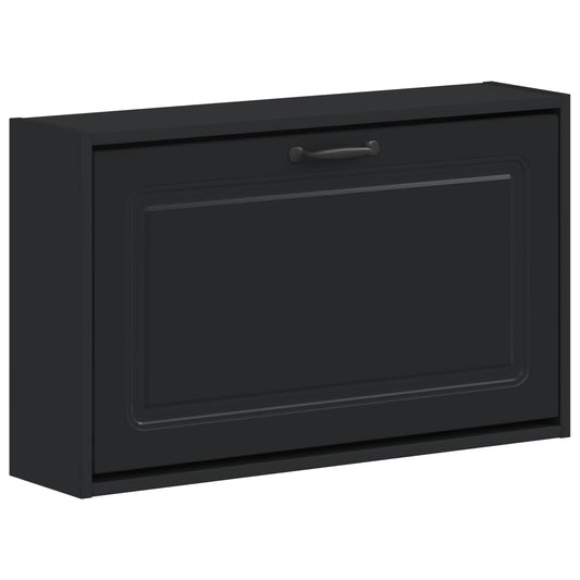 vidaXL Wall-Mounted Shoe Cabinet UTRECHT 71 x 17 x 43 cm Black