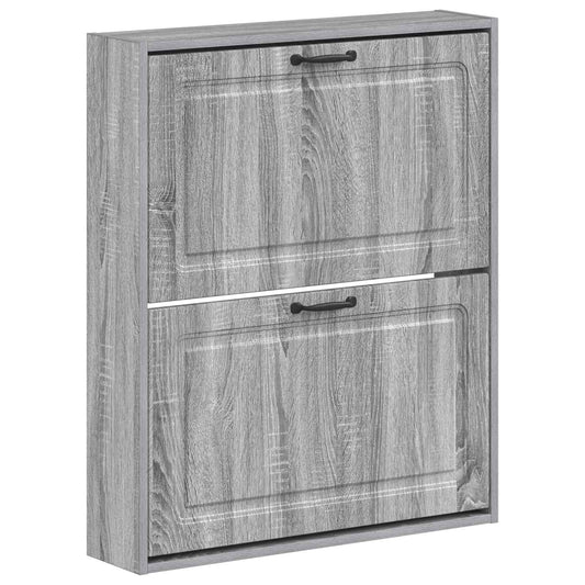 vidaXL Wall-Mounted Shoe Cabinet UTRECHT 71 x 17 x 86 cm Grey Sonoma