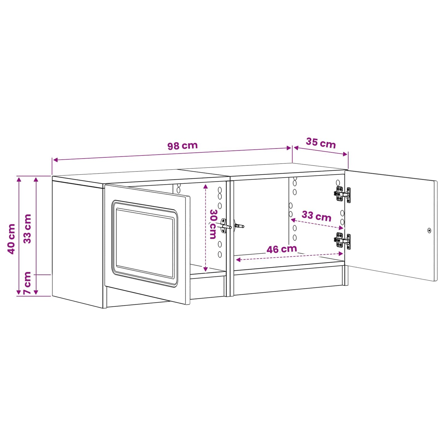 vidaXL TV Cabinet High Gloss White Engineered Wood