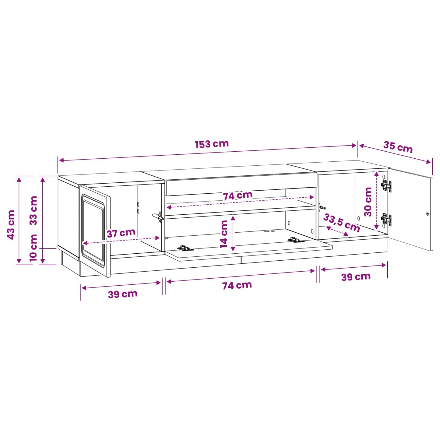 vidaXL LED TV Cabinet Old Wood Engineered Wood