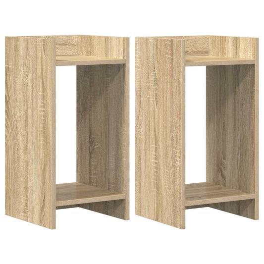 vidaXL Plant Stand 2 pcs Sonoma Oak 30 x 30 x 60 cm Engineered Wood