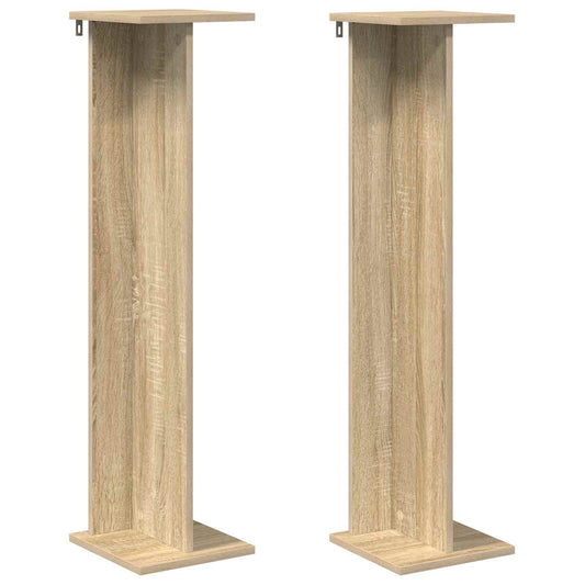 vidaXL Plant Stand 2 pcs Sonoma Oak 25 x 25.5 x 100.5 cm