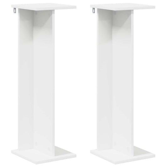 vidaXL Plant Stand 2 pcs White 25 x 25.5 x 80.5 cm Engineered Wood
