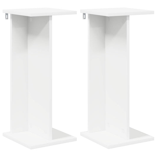 vidaXL Plant Stand 2 pcs White 25 x 25.5 x 60.5 cm Engineered Wood