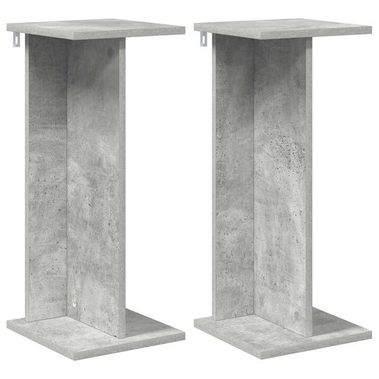 vidaXL Plant Stand 2 pcs Concrete Grey 25 x 25.5 x 60.5 cm