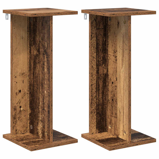 vidaXL Plant Stand 2 pcs Old Wood 25 x 25.5 x 60.5 cm Engineered Wood