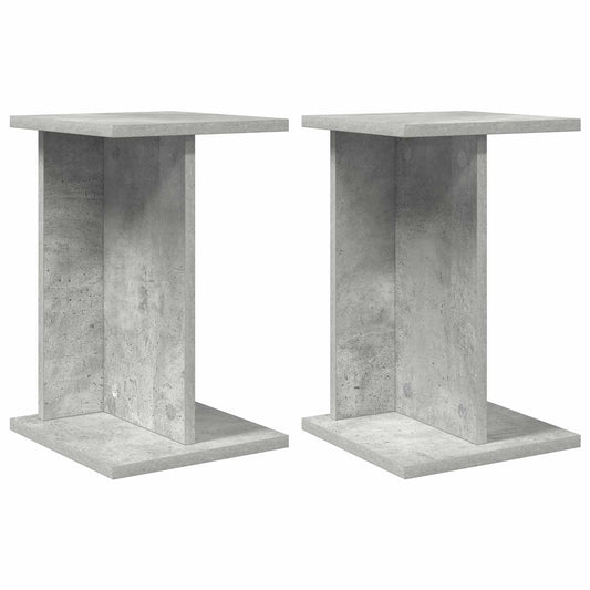 vidaXL Plant Stand 2 pcs Concrete Grey 25 x 25.5 x 40.5 cm