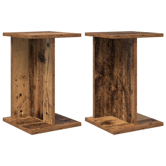 vidaXL Plant Stand 2 pcs Old Wood 25 x 25.5 x 40.5 cm Engineered Wood