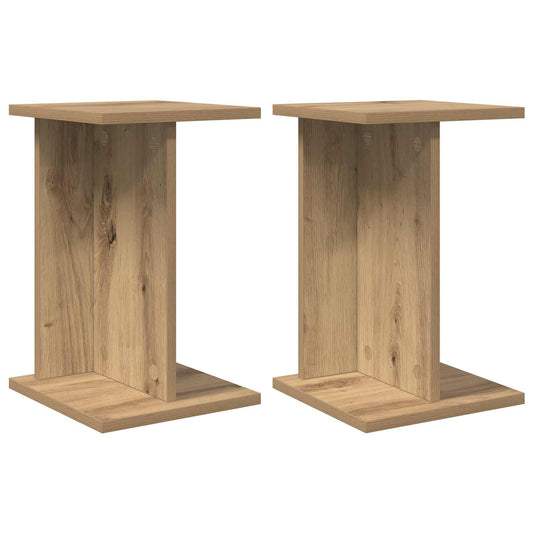 vidaXL Plant Stand 2 pcs Artisan Oak 25 x 25.5 x 40.5 cm