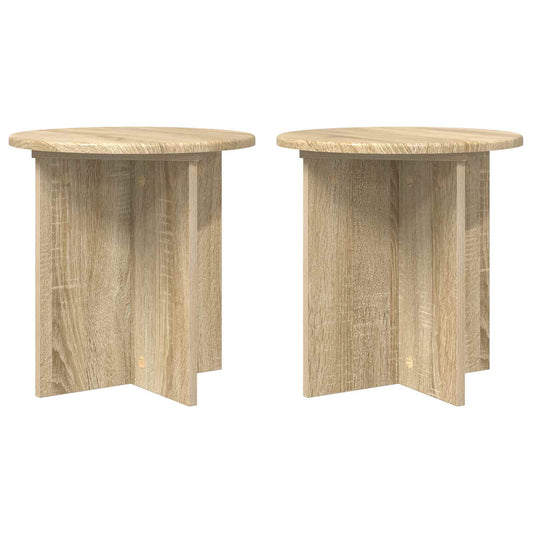 vidaXL Plant Stand 2 pcs Sonoma Oak 40 x 40 x 40 cm Engineered Wood