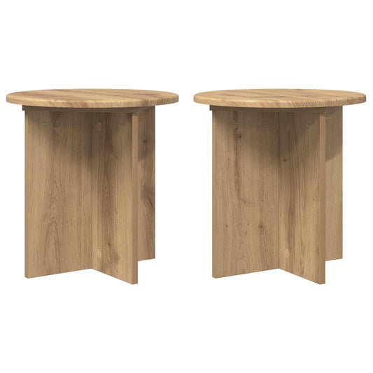 vidaXL Plant Stand 2 pcs Artisan Oak 40 x 40 x 40 cm Engineered Wood