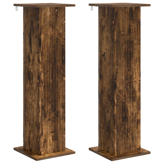 vidaXL Plant Stand 2 pcs Smoked Oak 30.5 x 30 x 100.5 cm