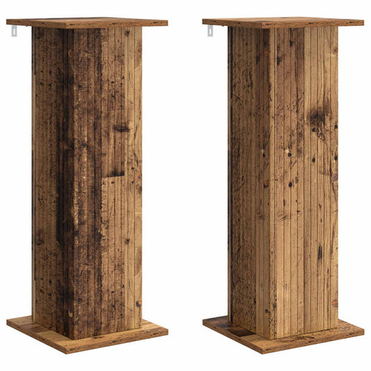 vidaXL Plant Stand 2 pcs Old Wood 30.5 x 30 x 80.5 cm Engineered Wood