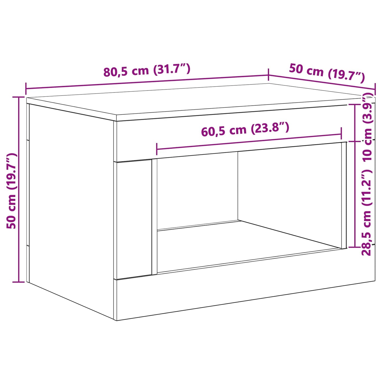 vidaXL Black Oak