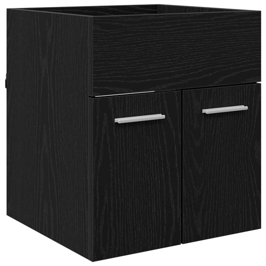 vidaXL Sink cabinet Black Oak 41 x 38.5 x 46 cm Engineered Wood