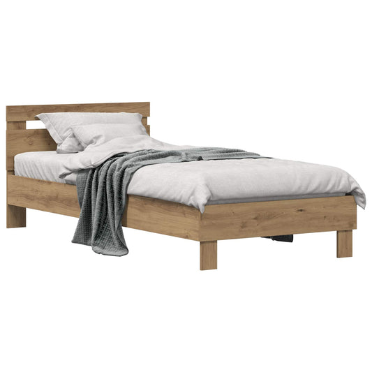 vidaXL Bed Frame Artisan Oak 98.5 x 200 cm Engineered Wood