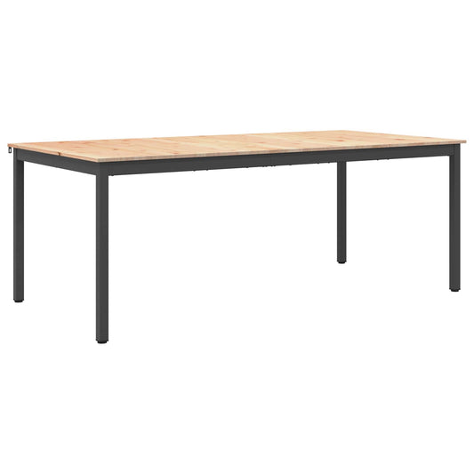 vidaXL Dining Table Natural 200 x 100 x 75 cm Solid Pine Wood