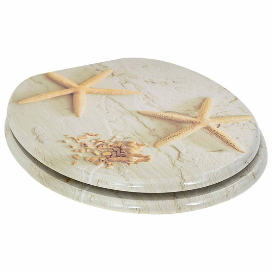 vidaXL Soft-Close Toilet Seat 2 pcs Yellow and White 44 x 38 cm