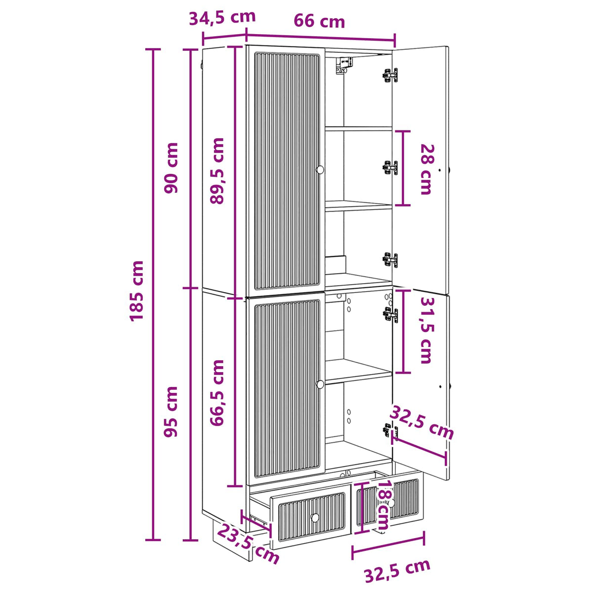 vidaXL Cabinet Set 2 pcs Smoked Oak Engineered Wood