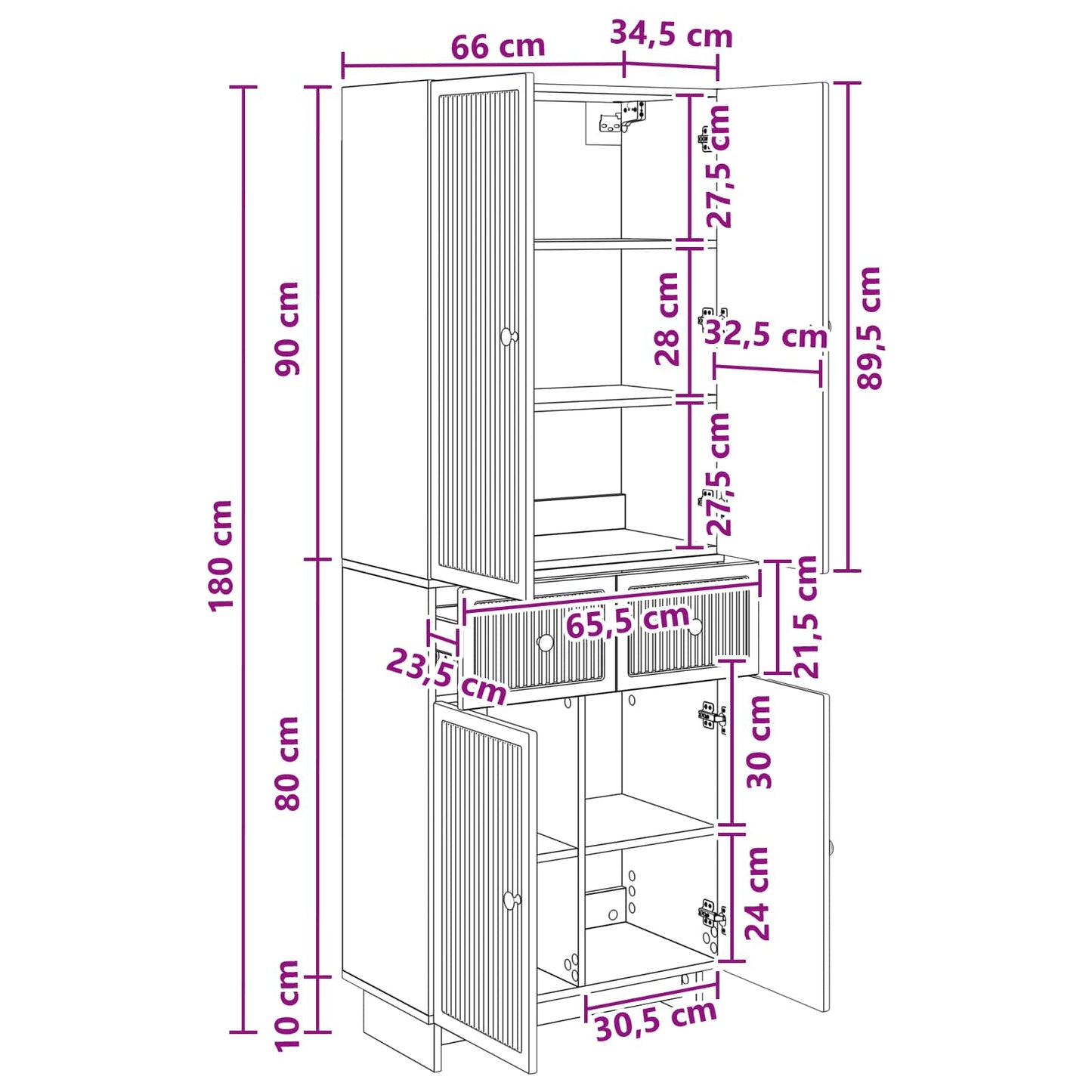vidaXL Cabinet Set 2 pcs Engineered Wood