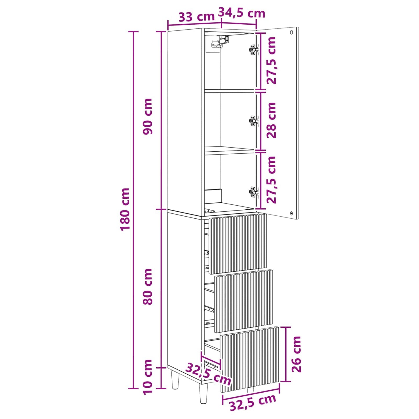 vidaXL Cabinet Set 2 pcs Engineered Wood