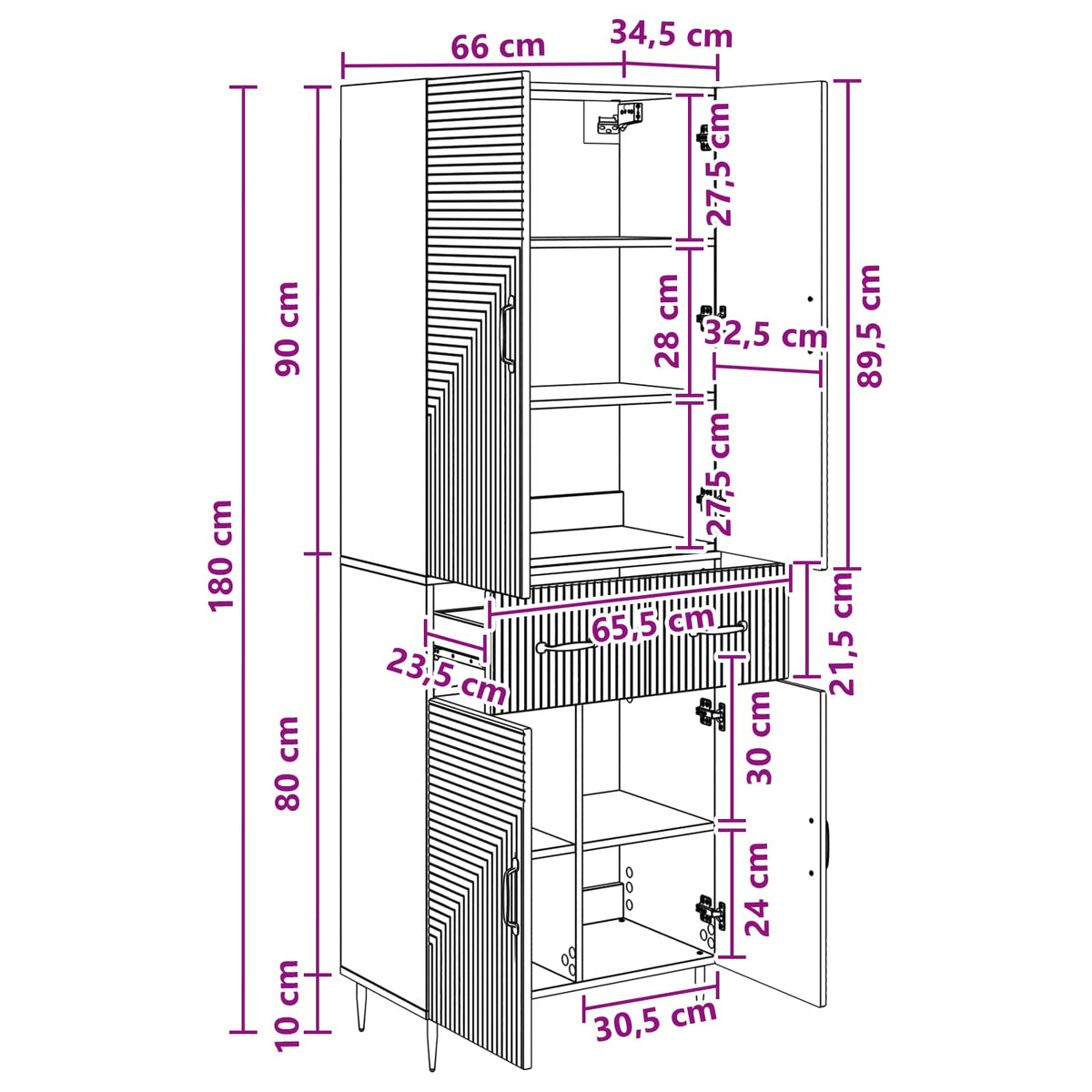 vidaXL Cabinet Set 2 pcs Smoked Oak Engineered Wood