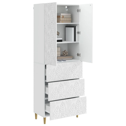 vidaXL Cabinet Set 2 pcs High Gloss White 66 x 34.5 x 90 cm