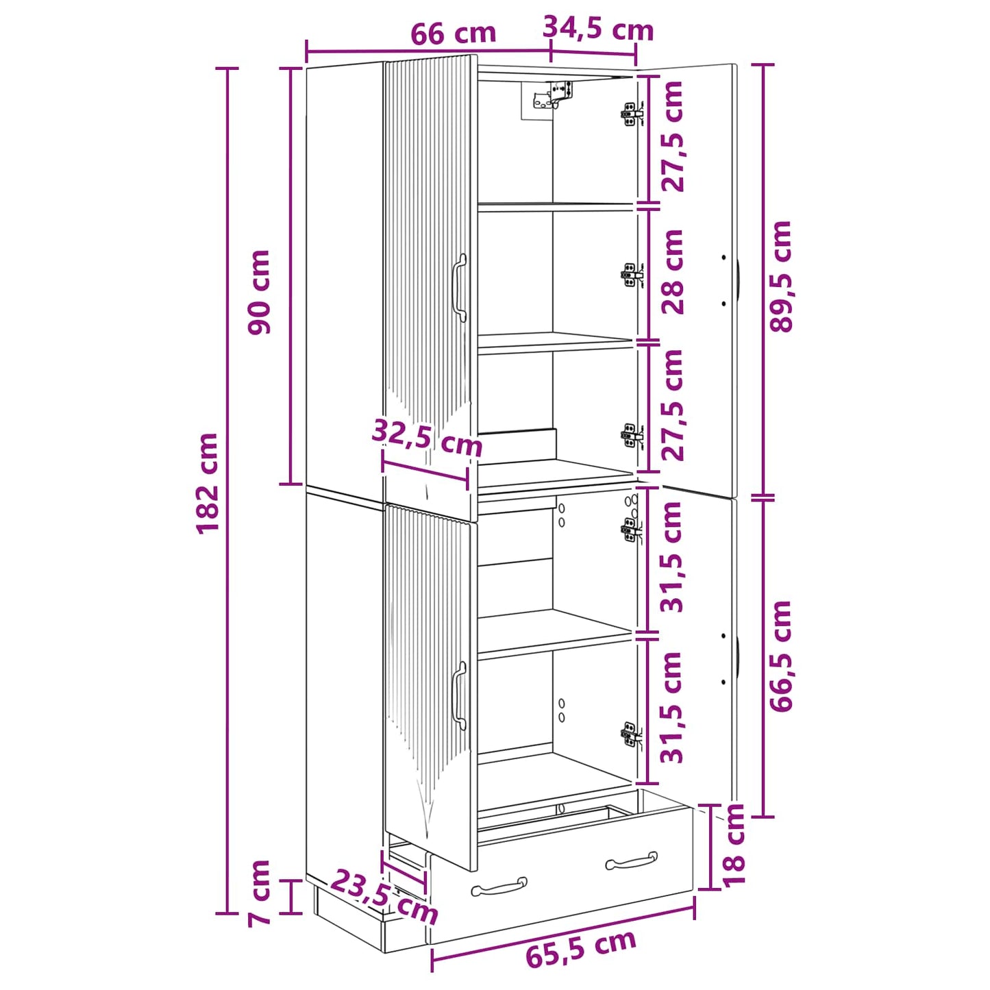 vidaXL Cabinet Set 2 pcs Black Engineered Wood