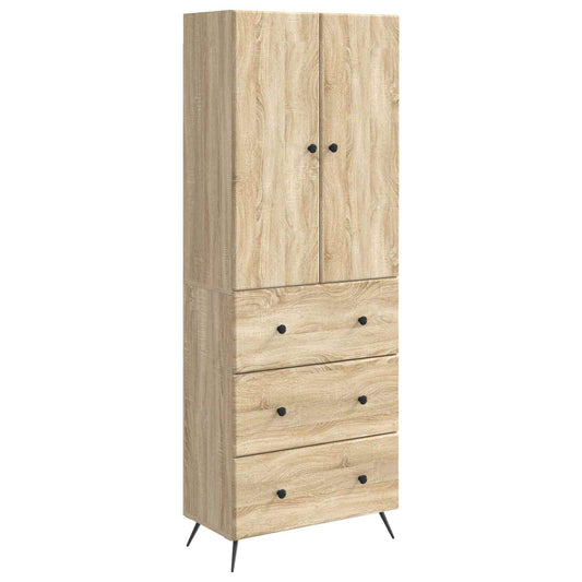 vidaXL Cabinet Set 2 pcs 66 x 34.5 x 90 cm Engineered Wood Sonoma Oak