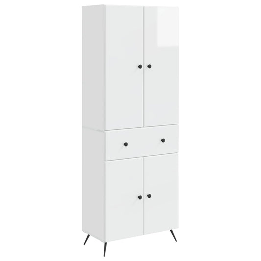 vidaXL 2 pcs High Gloss White