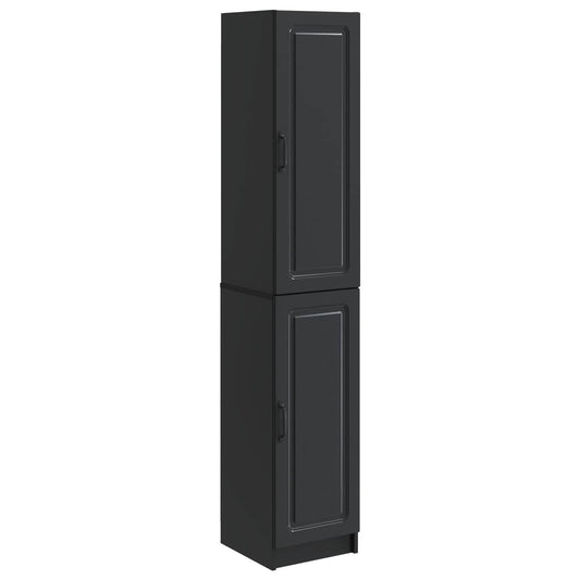 vidaXL Cabinet Set 2 pcs Black Engineered Wood