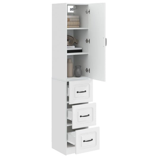 vidaXL Cabinet Set 2 pcs High Gloss White 33 x 34.5 x 87 cm