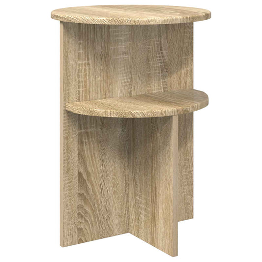 vidaXL Side Table Sonoma Oak Ø 39.5 x 55 cm Engineered Wood