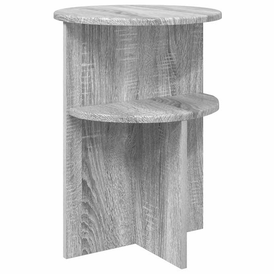 vidaXL Side Table Grey Sonoma Ø 39.5 x 55 cm Engineered Wood