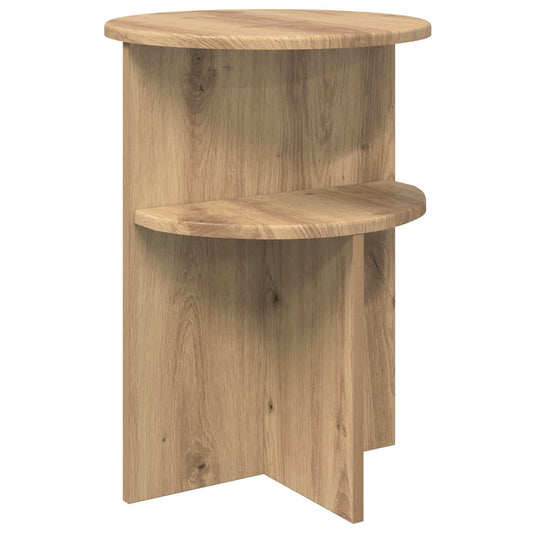 vidaXL Side Table Artisan Oak Ø 39.5 x 55 cm Engineered Wood