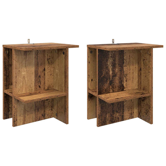 vidaXL Coffee Table 2 pcs Old Wood 40 x 30 x 49 cm Engineered Wood