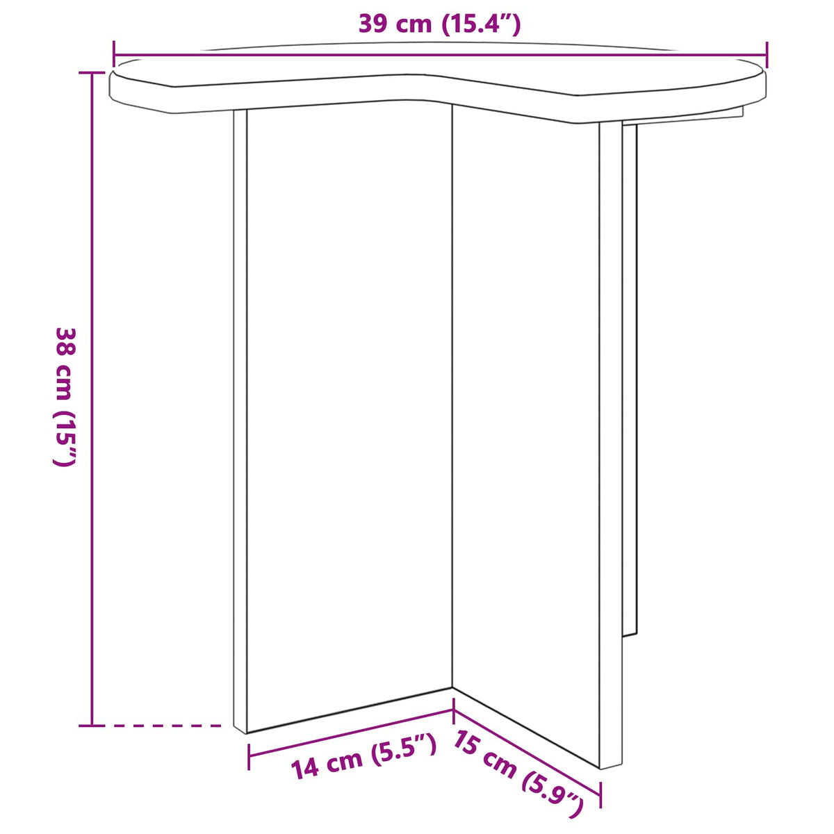 vidaXL Side Table Sonoma Oak Ø 39 x 38 cm Engineered Wood