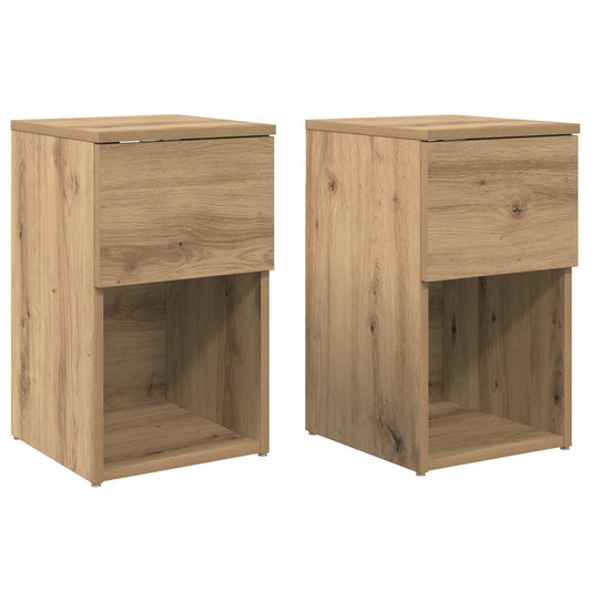 vidaXL Bed Cabinet 2 pcs Artisan Oak 29 x 31.5 x 49 cm Engineered Wood