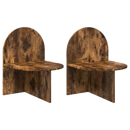 vidaXL Bedside Table 2 pcs Smoked Oak 48 x 49 x 65 cm Engineered Wood