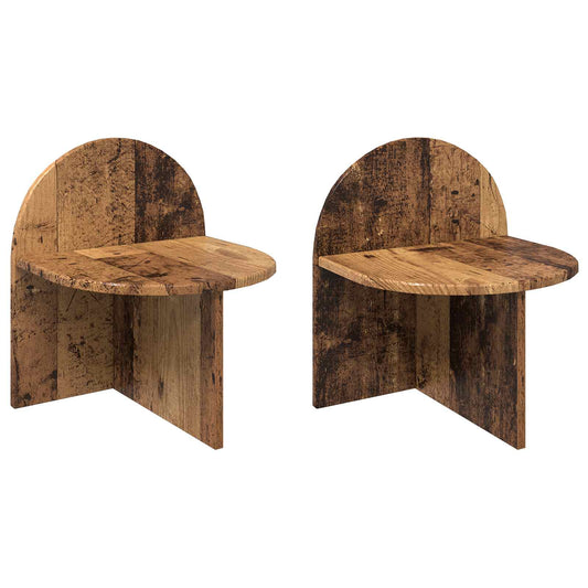 vidaXL Bedside Table 2 pcs Old Wood 40 x 35.5 x 45.5 cm
