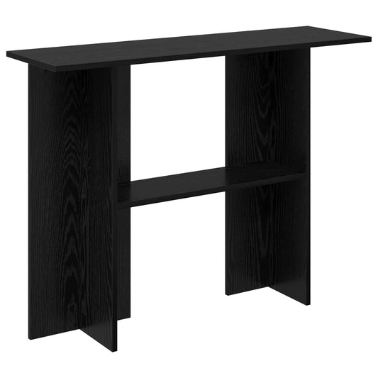 vidaXL Console Table Black Oak 100 x 30 x 75 cm Engineered Wood