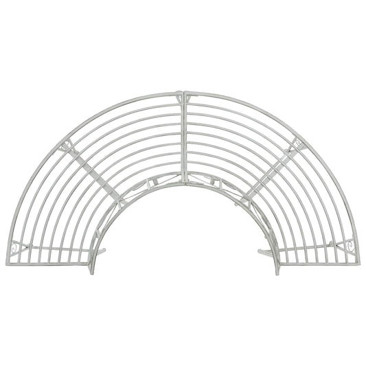 vidaXL Tree Bench 4-Seater 160 x 80 x 89 cm Steel Antique White