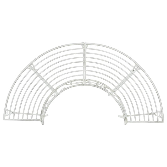 vidaXL Tree Bench 4-Seater 160 x 80 x 89 cm Steel Antique White