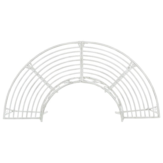 vidaXL Tree Bench 4-Seater 160 x 80 x 89 cm Steel Antique White