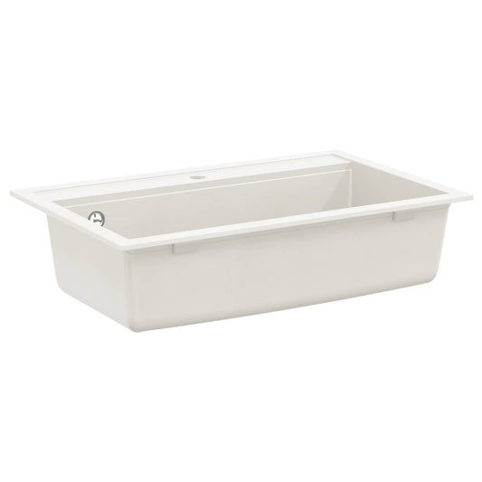 vidaXL Sink White 795 x 505 mm Granite
